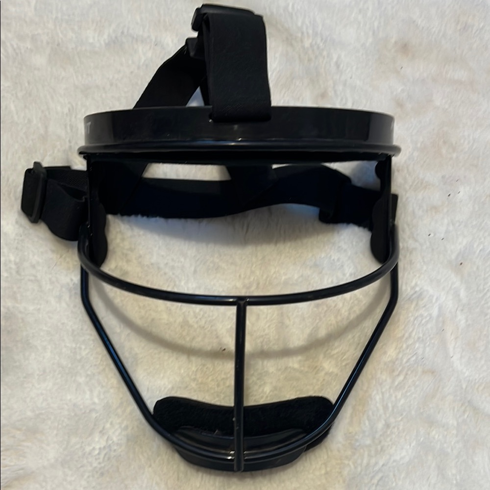 Black Face Guard with Adjustable Straps